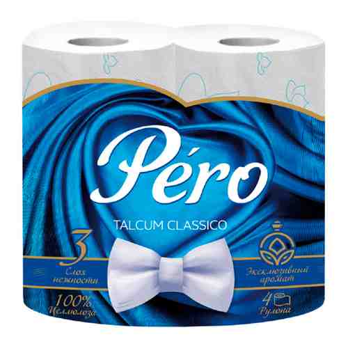 Туалетная бумага Pero Talcum 16.3 м 3-слойная 4 рулона арт. 3520081