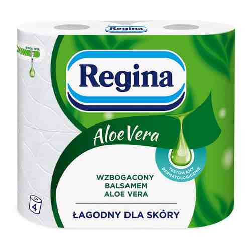 Туалетная бумага Regina Алое Вера белая 3-слойные 4 рулона арт. 3493544