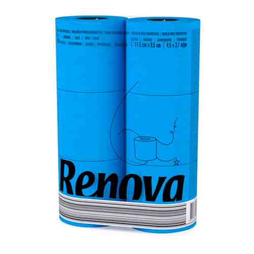 Туалетная бумага Renova Blue 3-слойные 6 рулонов арт. 3506251