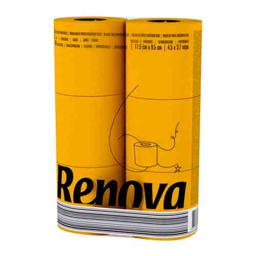 Туалетная бумага Renova Yellow 3-слойные 6 рулонов арт. 3506254