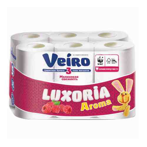 Туалетная бумага Veiro Luxoria Aroma 3-слойная 12 рулонов арт. 3511192
