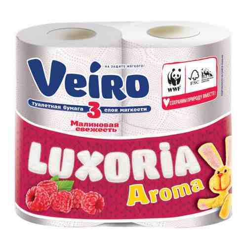 Туалетная бумага Veiro Luxoria Aroma 3-слойная 4 рулона арт. 3511184