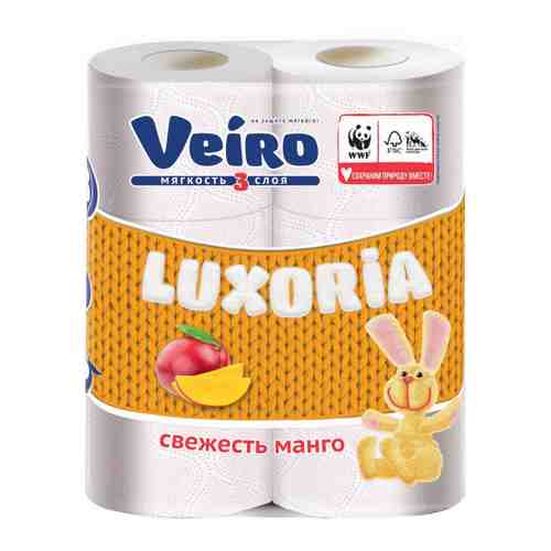 Туалетная бумага Veiro Luxoria Aroma 3-слойная 6 рулонов арт. 3511176