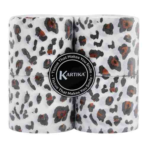Туалетная бумага World Cart Леопард Kartika Collection 3-слойная 4 рулона арт. 3511570