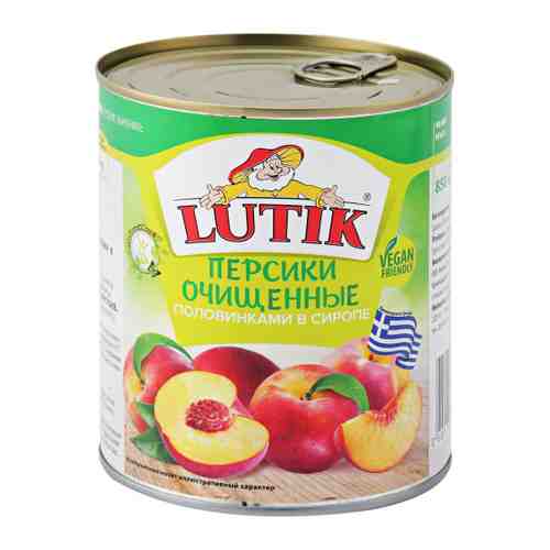 Персики Lutik очищенные половинками в сиропе 850 мл арт. 3455937