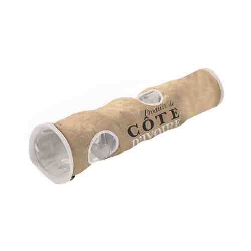 Туннель Ebi шуршащий Cote Divoire для кошек бежевый 120х25х25 см арт. 3460419