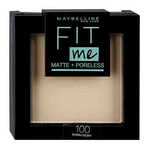 Пудра для лица Maybelline New York Fit Me матирующая скрывающая поры оттенок 100 фарфоровый 9 г арт. 3408778