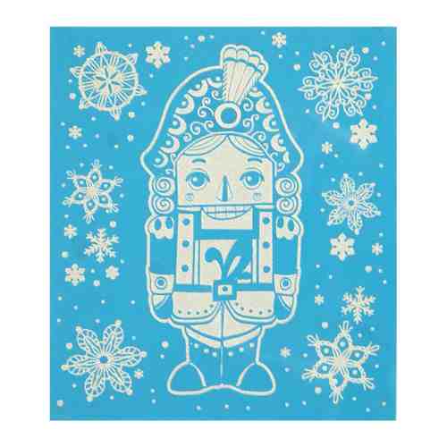 Украшение новогоднее Magic Time оконное Снежный щелкунчик 17.5x17.5 см арт. 3413116