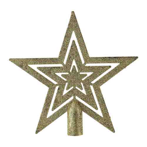 Украшение новогоднее Magic Time верхушка Золотая звезда на елку 20х19х2 см арт. 3503424