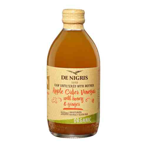 Уксус De Nigris Organic с медом и имбирем нефильтрованный 500 мл арт. 3434172