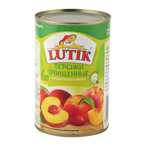 Персики Lutik половинки очищенные в сиропе 425 мл арт. 3347903