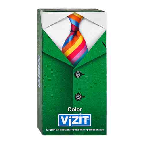 Презервативы Vizit Color цветные ароматизированные 12 штук арт. 3328070