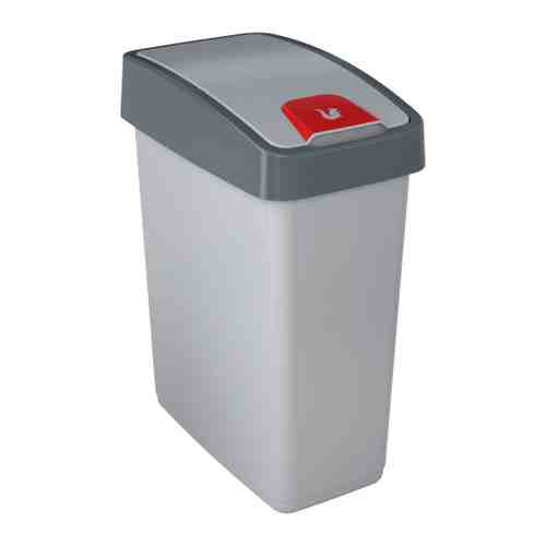 Ведро для мусора Keeeper magne с нажимной крышкой серебряное 25 л арт. 3444696