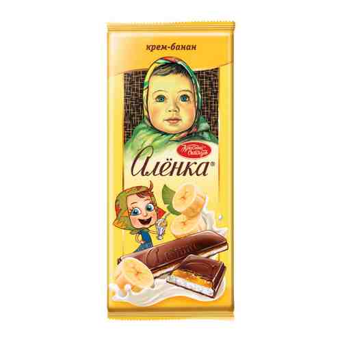 Шоколад Аленка с начинкой крем банан 87 г арт. 3484484