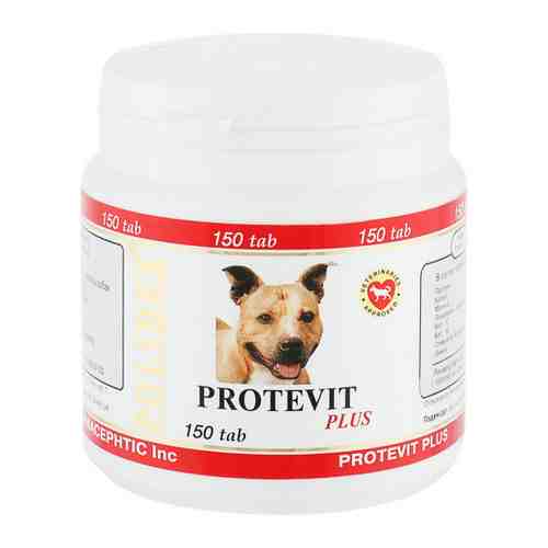 Витамины Polidex Protevit plus стимуляция роста мышечной массы щенков и собак мелких и средних пород 150 таблеток арт. 3485947