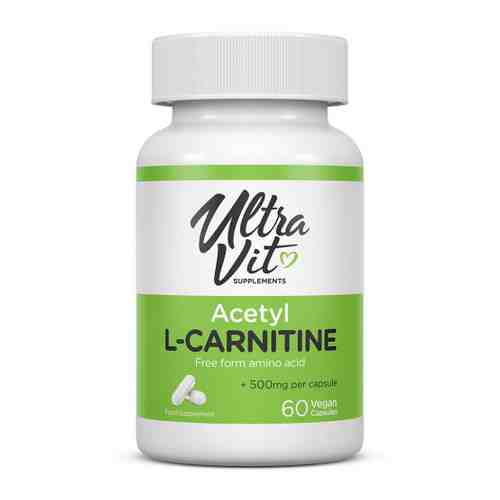 Витамины UltraVit Ацетил-Л-карнитин 500 мг (60 капсул) арт. 3438079
