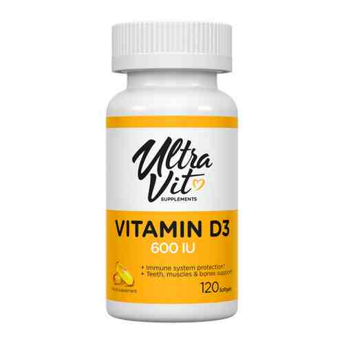 Витамины UltraVit Vitamin D3 600 мг (120 капсул) арт. 3438083