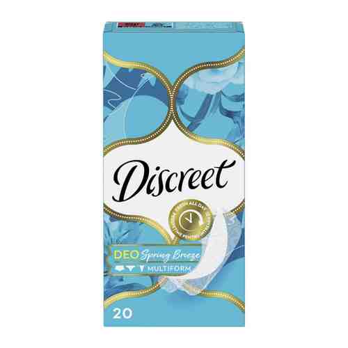 Прокладки ежедневные Discreet Deo Spring Breeze с легким свежим ароматом 20 штук арт. 3358145