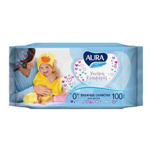 Влажные салфетки детские Aura Ultra Comfort 100 штук арт. 3286513