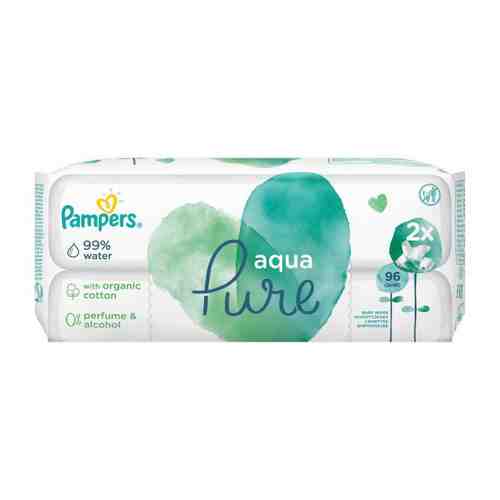 Влажные салфетки детские Pampers Aqua Pure 2 упаковки по 48 штук арт. 3375338