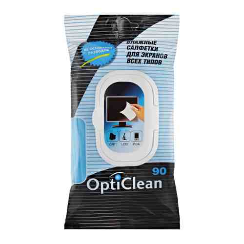 Влажные салфетки Opti Clean для экранов всех типов 90 штук арт. 3262756
