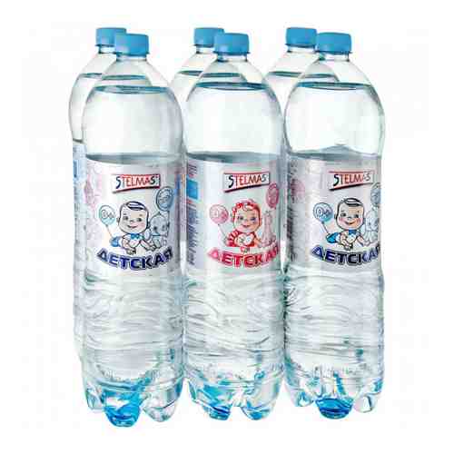 Вода детская Stelmas природная питьевая артезианская негазированная с 0 месяцев 1.5 л 6 штук арт. 3368241