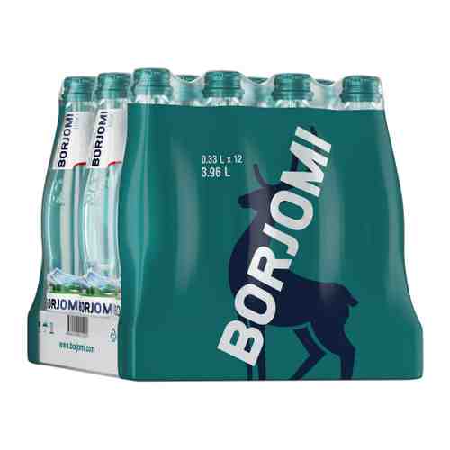 Вода питьевая минеральная Borjomi природная газированная стекло 12 штук по 0.33 л арт. 3296672