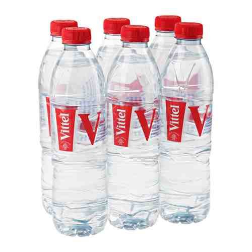 Вода питьевая минеральная столовая Vittel природная негазированная 6 штук по 0.5 л арт. 3410478