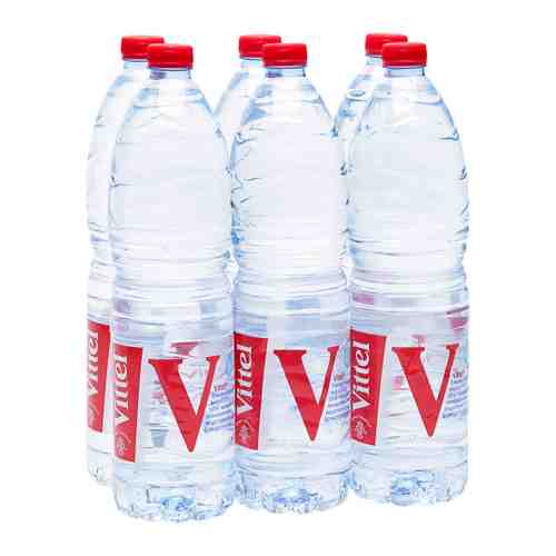 Вода питьевая минеральная столовая Vittel природная негазированная 6 штук по 1.5 л арт. 3410477