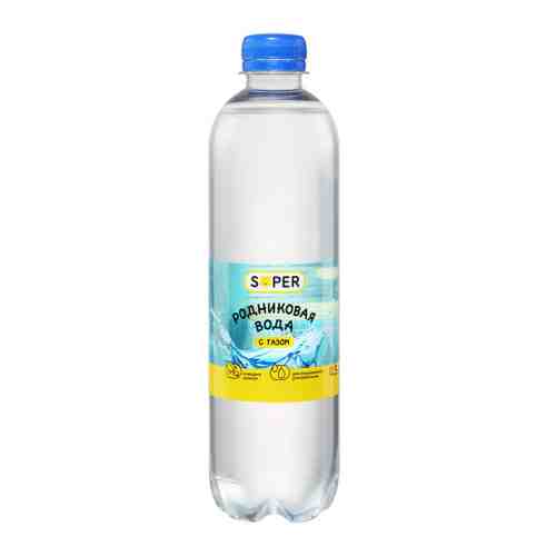 Вода питьевая Super родниковая природная газированная 0.5 л арт. 3496916