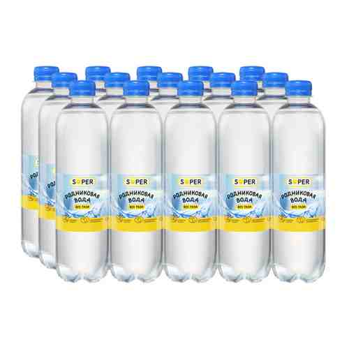 Вода питьевая Super родниковая природная негазированная 12 штук по 0.5 л арт. 3496921
