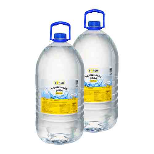 Вода питьевая Super родниковая природная негазированная 2 штуки по 6 л арт. 3496890