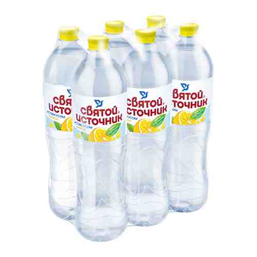 Вода питьевая Святой Источник Лимон негазированная 6 штук по 1.5 л арт. 3442124