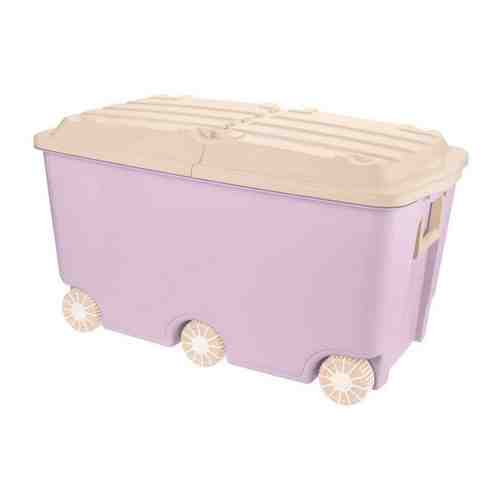 Ящик Пластишка для игрушек на колесах розовый 66.5 л 685х395х385 мм арт. 3429644
