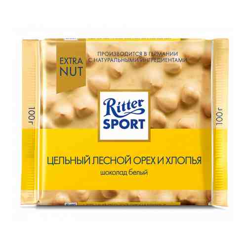 Шоколад Ritter Sport Цельный лесной орех и хлопья белый 100 г арт. 3290532