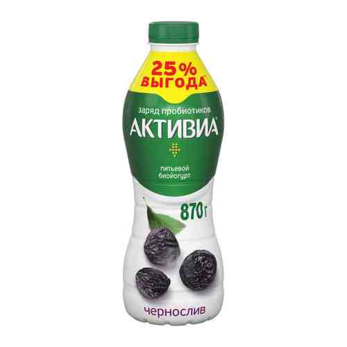 Йогурт Активиа питьевой чернослив 2% 870 г арт. 3342158