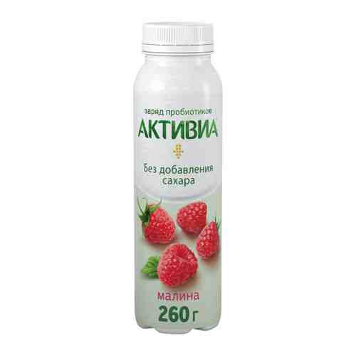 Йогурт Активиа питьевой яблоко малина финик без сахара 2% 260 г арт. 3410989