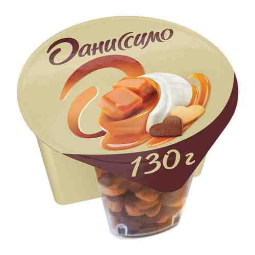 Йогурт Даниссимо Делюкс с карамельным соусом и печеньем 4% 130 г арт. 3519420
