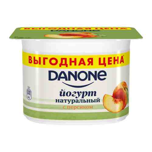 Йогурт Danone густой персик 2.9% 110 г арт. 3371915