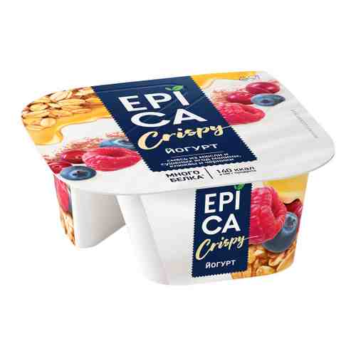 Йогурт Epica Crispy смесь из мюсли и сушеных ягод 6.0% 138 г арт. 3351635