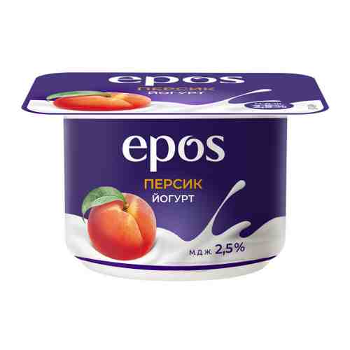 Йогурт EPOS густой персик 2.5% 120 г арт. 3496525