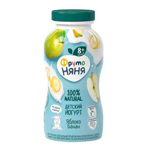 Йогурт ФрутоНяня яблоко банан с 8 месяцев 2.5% 200 мл арт. 3256173