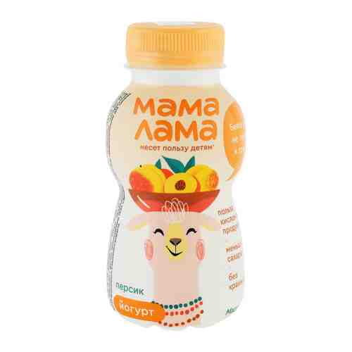 Йогурт Мама Лама персик с 3 лет 2.5% 200 г арт. 3396279