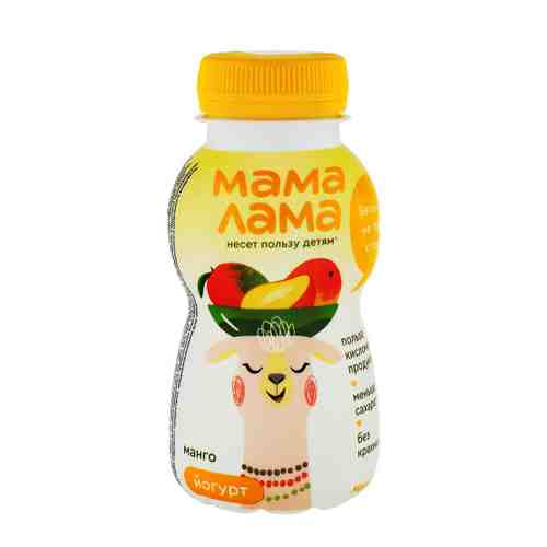 Йогурт Мама Лама питьевой манго 2.5% 200 г арт. 3516474