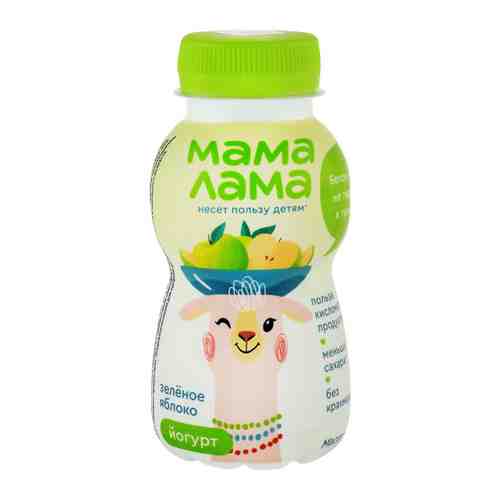 Йогурт Мама Лама питьевой зеленое яблоко 2.5% 200 г арт. 3516472
