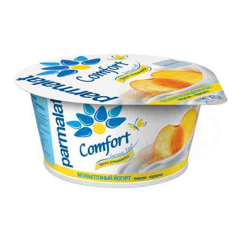 Йогурт Parmalat Comfort густой безлактозный персик-куркума 3% 130 г арт. 3520608