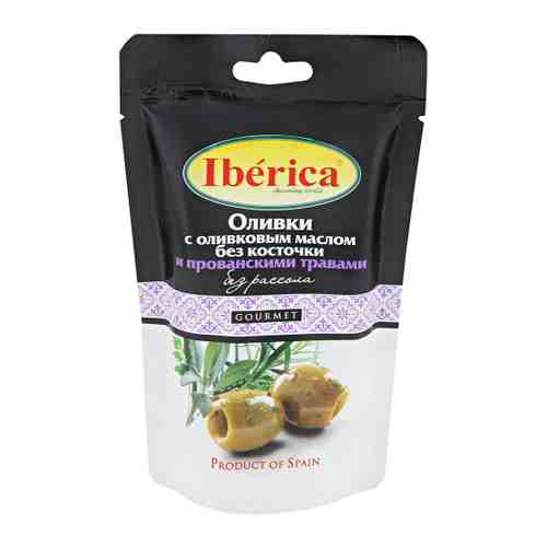 Оливки Iberica с оливковым маслом и прованскими травами без косточки без рассола 70 г арт. 3404924