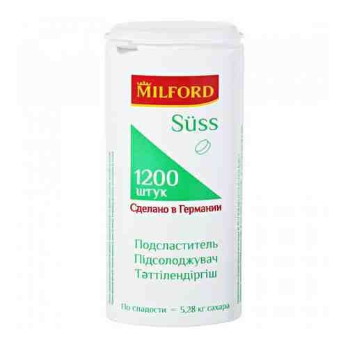 Заменитель сахара Milford Suss 1200 таблеток арт. 3108217