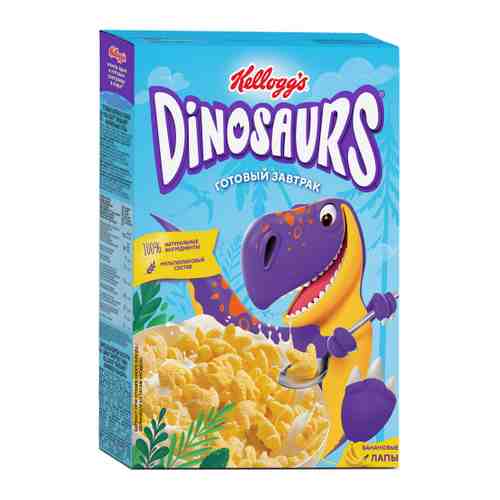 Завтрак готовый Kellogg’s Dinosaurs Банановые лапки из злаков 220 г арт. 3432270