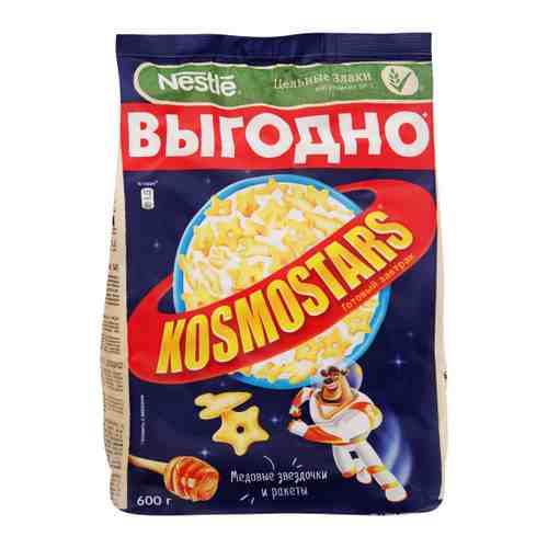 Завтрак готовый Kosmostars звездочки и ракеты медовые 600 г арт. 3482420